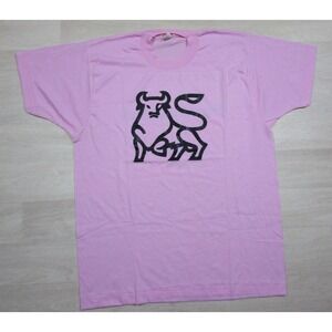 Vintage 80s Merrill Lynch T-Shirt (L) Wall Street Finance Single Stitch Bull